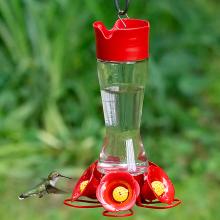Toolway 88082040 - Hummingbird Feeder Glass Pinch Waist Wide Mouth 16oz