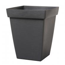 Toolway 88083046 - Bamboo Self-Watering Contemporary Planter Plastic Square 13in Slate