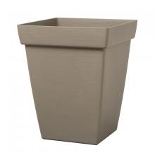Toolway 88088138 - Bamboo Self-Watering Contemporary Planter Plastic Square 11in Portabello
