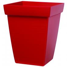 Toolway 88088151 - Bamboo Self-Watering Contemporary Planter Plastic Square 11in Red