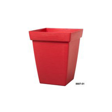 Toolway 88088751 - Bamboo Self-Watering Contemporary Planter Plastic Square 7in Red