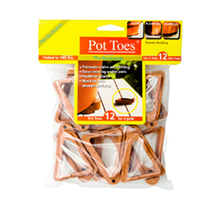 Toolway 88100041 - 12PK Pot Toes Planter Pot Levelling Feet Terracotta