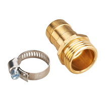Toolway 88100474 - Brass Hose Repair Coupling Male 3/4in W/Clamp