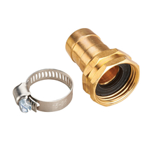Toolway 88100476 - Brass Hose Repair Coupling Female 3/4in W/Clamp