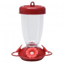 Toolway 88113500 - Hummingbird Feeder Plastic Top Fill Red Impatiens 16oz