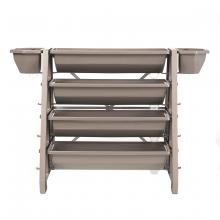 Toolway 88135002 - Vertical Planter Modular 4-Tier with 2 Side Planters Plastic Stone