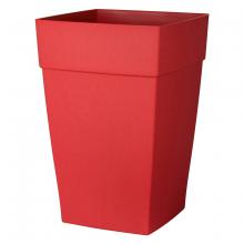 Toolway 88135251 - Harmony Self-Watering Planter Plastic Tall Square 12x12x18in Red
