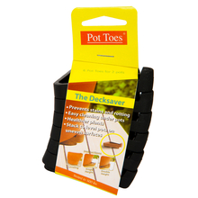 Toolway 88180629 - 6pk Pot Toes Planter Pot Levelling Feet Black