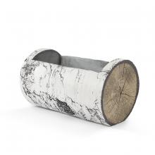 Toolway 88190179 - Surreal Planter Horizontal Poly Birch-Look 16x9.5in