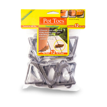 Toolway 88200042 - 12PK Pot Toes Planter Pot Levelling Feet Dark Grey