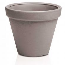 Toolway DBC25-7529U - Classic Round Plastic Planter 25 x 25 x 24cm Mocha