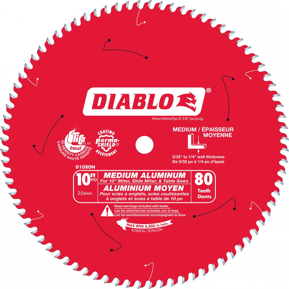 10 in. x 80 Tooth Medium Aluminum Saw Blade