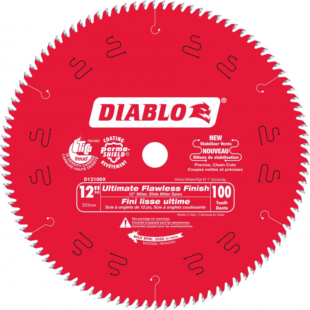 12 in. x 100 Tooth Ultimate Polished Finish Saw Blade
