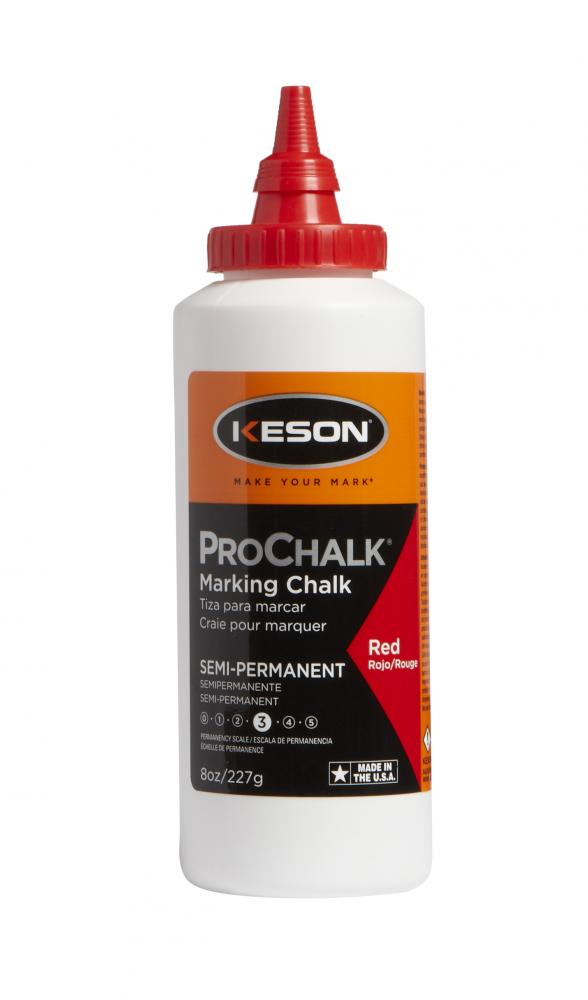 PROCHALK® LEVEL 3, SEMI-PERMANENT, RED, 8 OZ