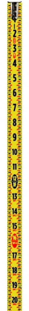 25 FT x 1 IN, TOGGLE LOCK, NYLON COATED STEEL , UNITS: FT, 1/8, 1/16 & FRACTIONAL DECIMAL, ORANGE