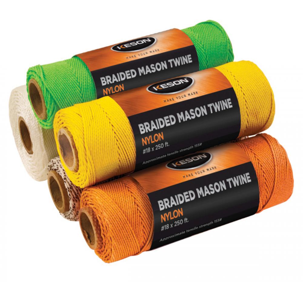 ORANGE BRAIDED NYLON #18 X 1000 FT TWINE