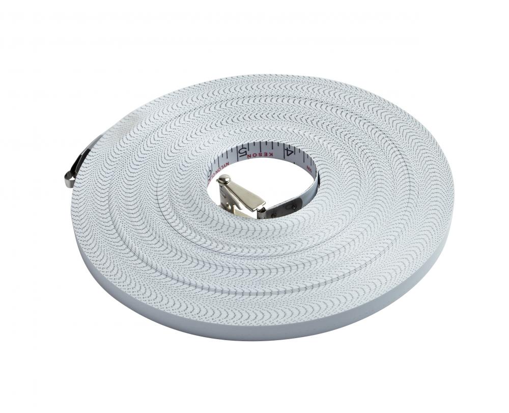 165 FT, UNITS: IN, 1/8, 2X NYLON COATED STEEL TAPE WITH HOOK