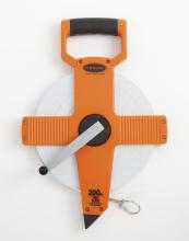 Keson NR10200 - 200 FT, UNITS: 1/10, 1/100, 2X NYLON COATED STEEL TAPE W/DEAD FOOT AND RING