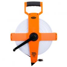 Keson OTR100MM - 100M, UNITS: METRIC 100M/100M DOUBLE SIDED FIBERGLASS TAPE MEASURE W/HOOK