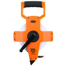 Keson OTR1810300 - 300 FT, UNITS: IN, 1/8, AND FT, 1/10, 1/100, FIBERGLASS TAPE MEASURE WITH HOOK