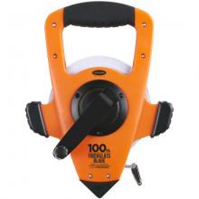 Keson OTRS10100H - 100 FT, UNITS: 1/10, 1/10 FIBERGLASS TAPE MEASURE WITH HOOK 3X1 REWIND