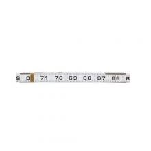 Keson WR1818 - 6' x 5/8" WHITE WOOD RULE, SIDE 1: FT & IN, SIDE 2: FT & IN REVERSED