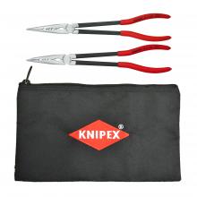 Knipex Tools 9K 00 80 128 US - 2 Pc XL Long Needle Nose Pliers Set with Keeper Pouch