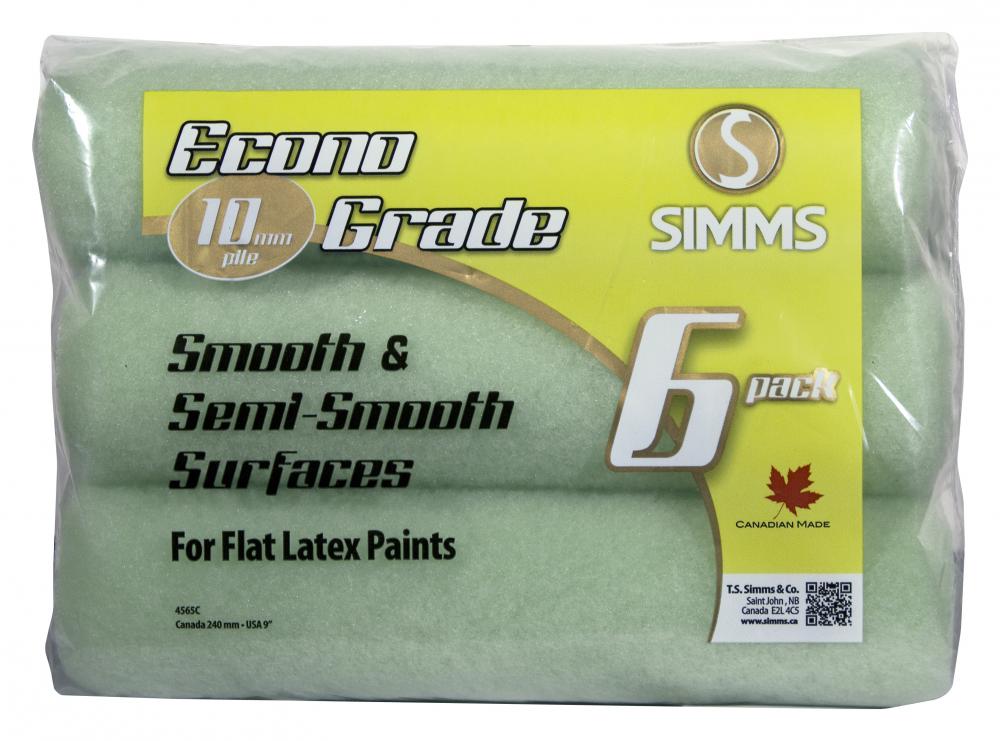 Econo grade roller cover 240mm x 10mm pile 6pk
