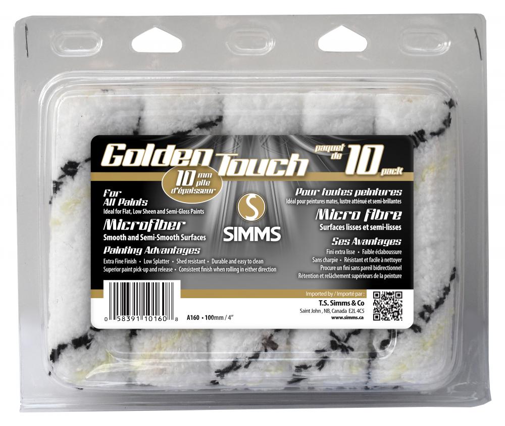 Microfiber mini roller cover 100mm 10pk
