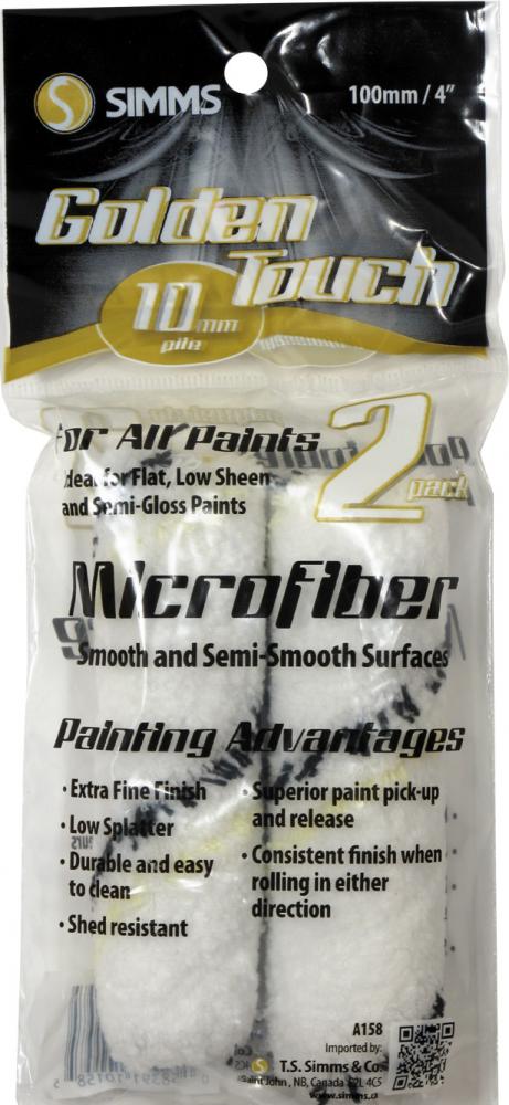 Microfiber mini roller cover 100mm 2pk