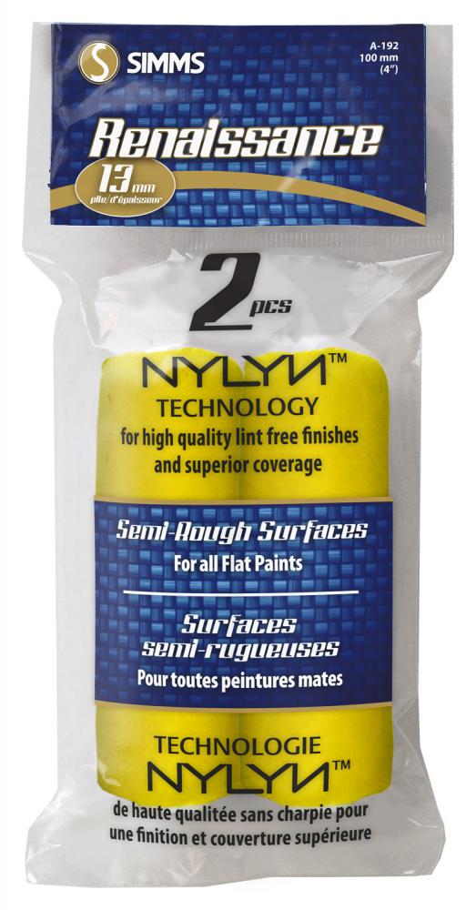 Lint free mini roller cover 100mm x 13mm pile 2pk