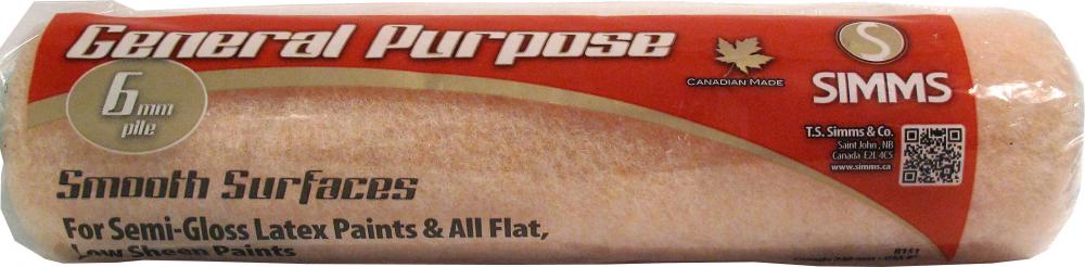 General Purpose roller cover 190mm x 6mm pile