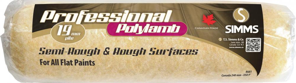 Pro Polylamb roller cover 240mm x 19mm pile
