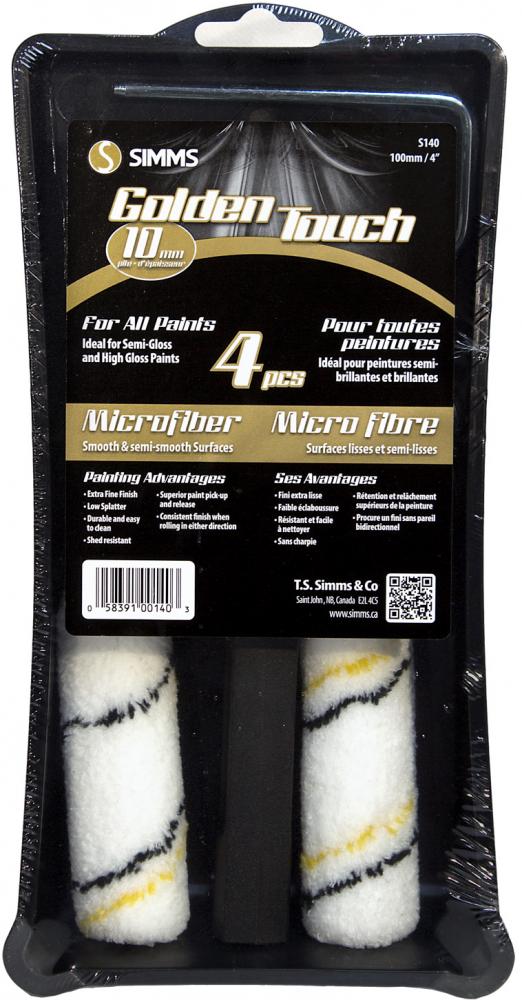 Microfiber mini roller set 100mm 4pc