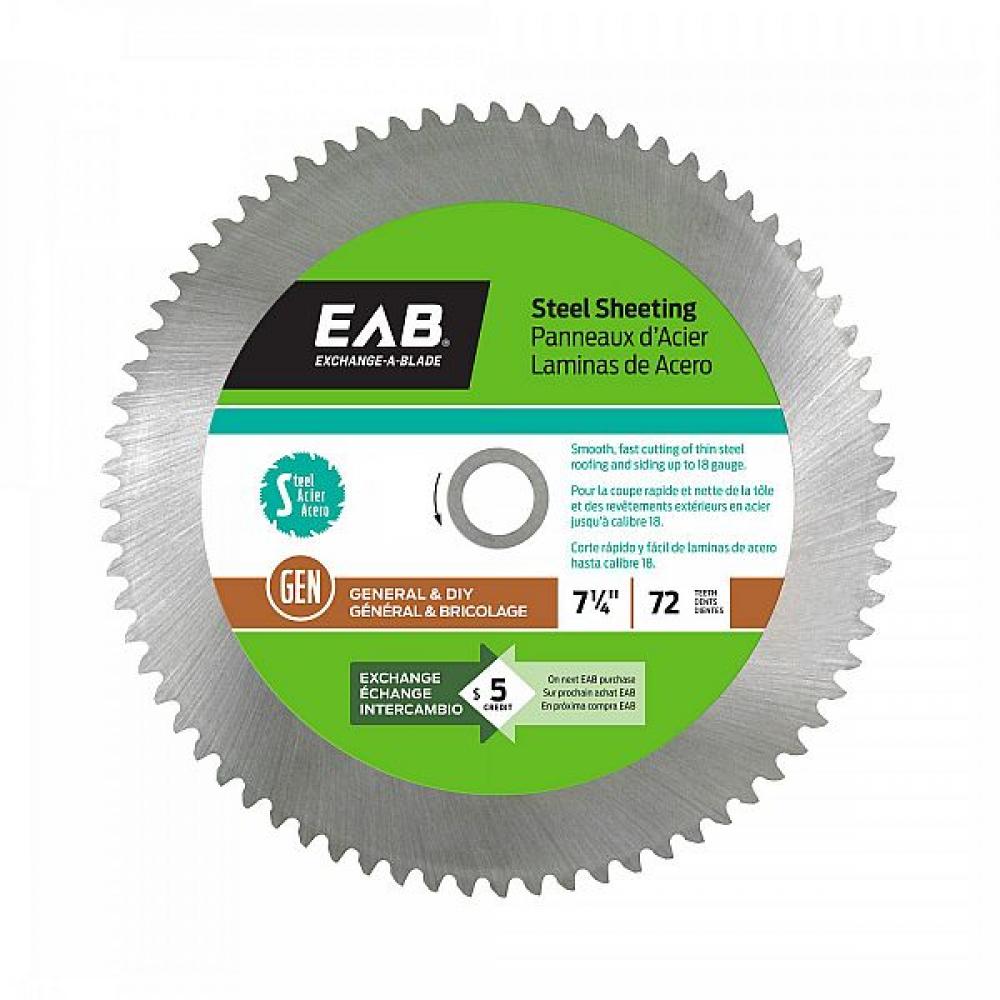 7 1/4&#34; x 72 Teeth Metal Cutting Steel Sheeting Saw Blade