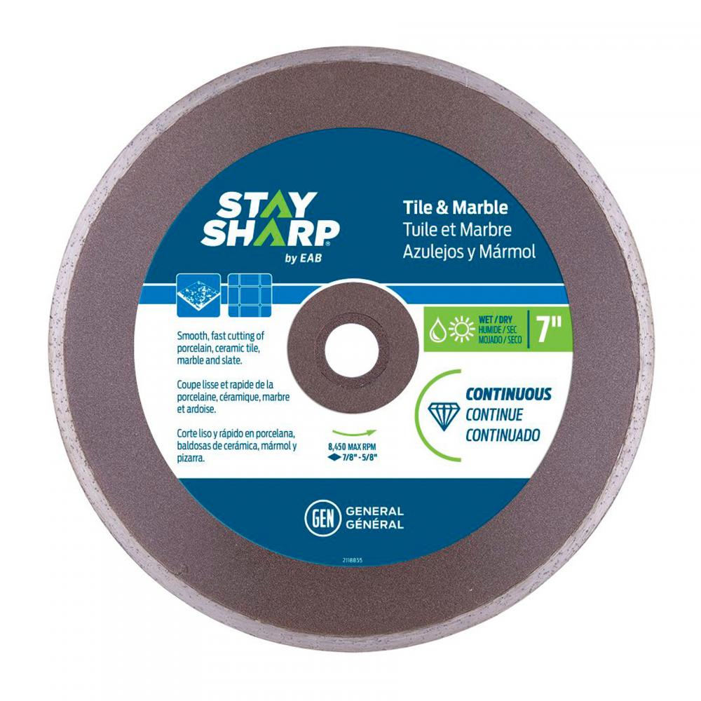 7&#34; Continuous Rim Ceramic Tile Bronze Diamond Blade