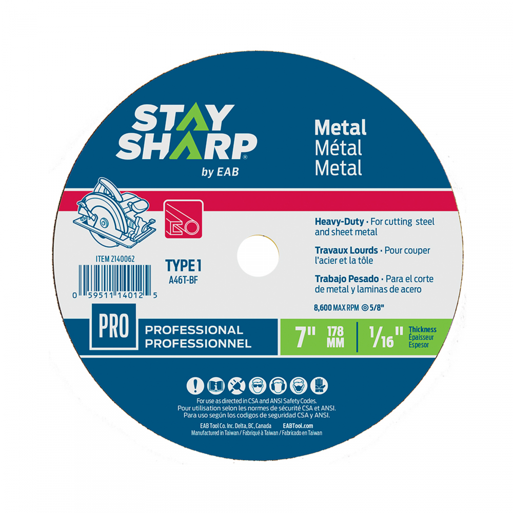7&#34; x 1/16&#34;   Metal Cutting Flat Wheel Type 1