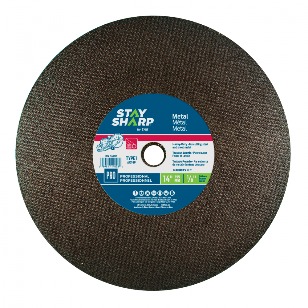 14&#34; x 1/8&#34;   Metal Cutting Flat Wheel Type 1