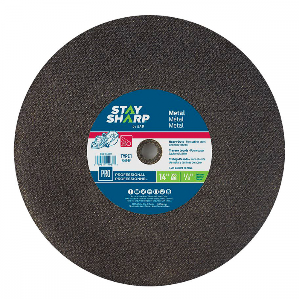 14&#34; x 1/8&#34;   Metal Cutting Flat Wheel Type 1