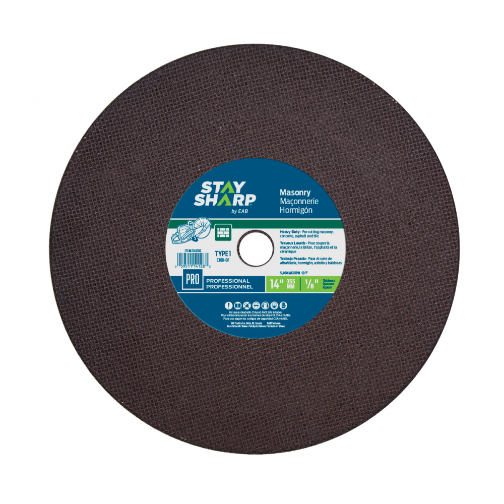 14&#34; x 1/8&#34;   Masonry Cutting Flat Wheel Type 1
