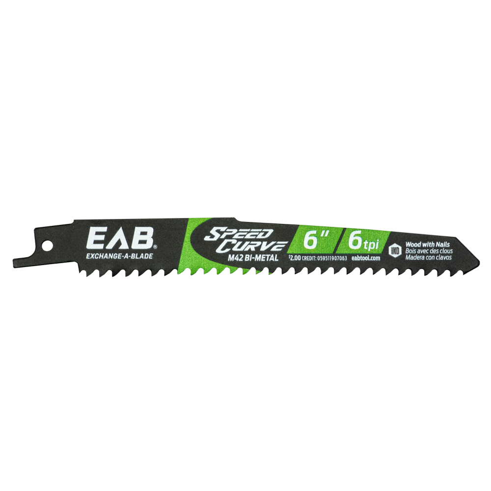 6&#34; x 6 tpi Bimetal Speed Curve Industrial Reciprocating Blade