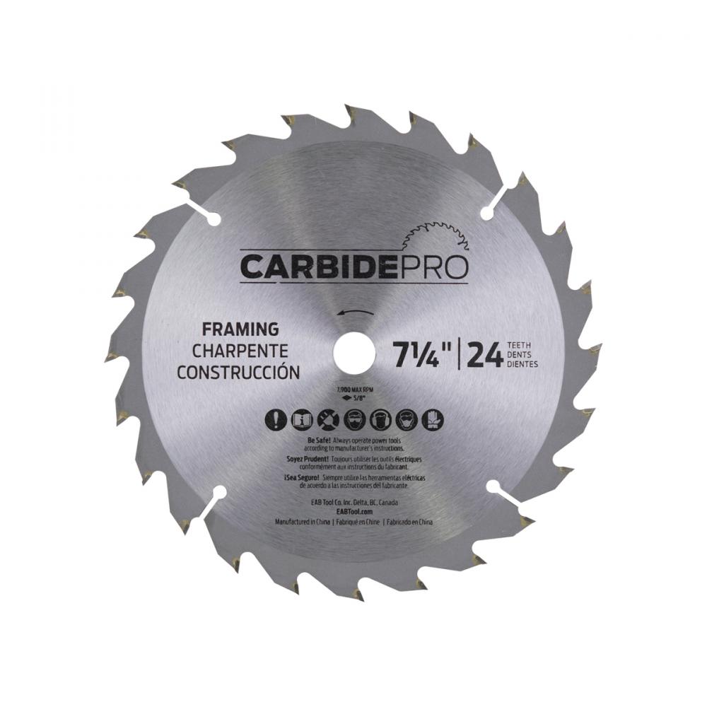 7 1/4&#34; x 24 Teeth Framing Carbide Pro Saw Blade