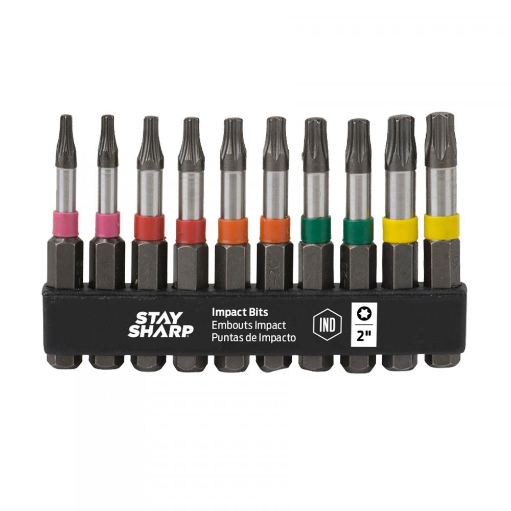 2&#34; x Assorted Impact Bit Clip Torx (10 Pc Multipack)