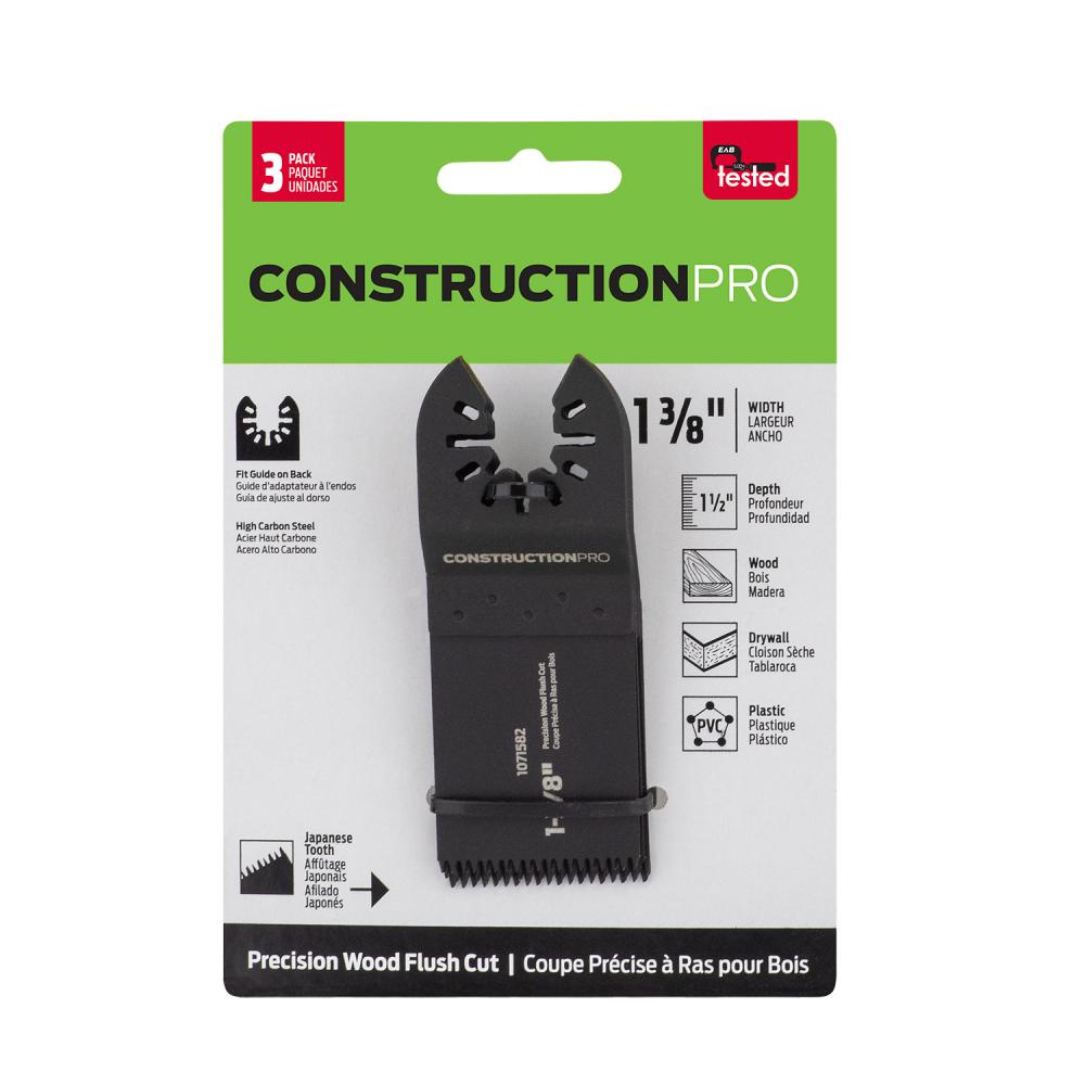 1 3/8&#34; Flush Cut (Wood) HCS (3 Pack) Oscillating Accessory
