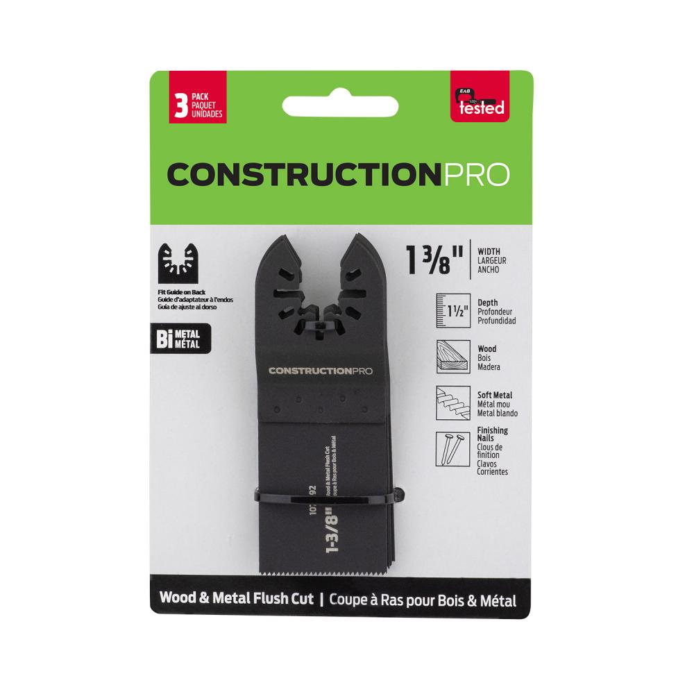 1 3/8&#34; Flush Cut (Wood & Metal) HCS (3 Pack) Oscillating Accessory