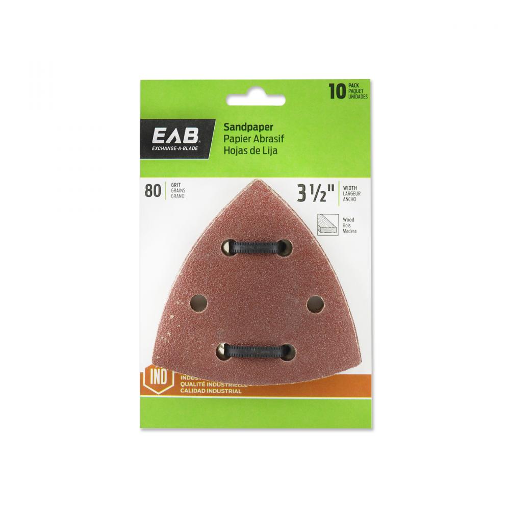 3 1/2&#34; x 80 Grit Sandpaper (10 Pack) Industrial Oscillating Accessory
