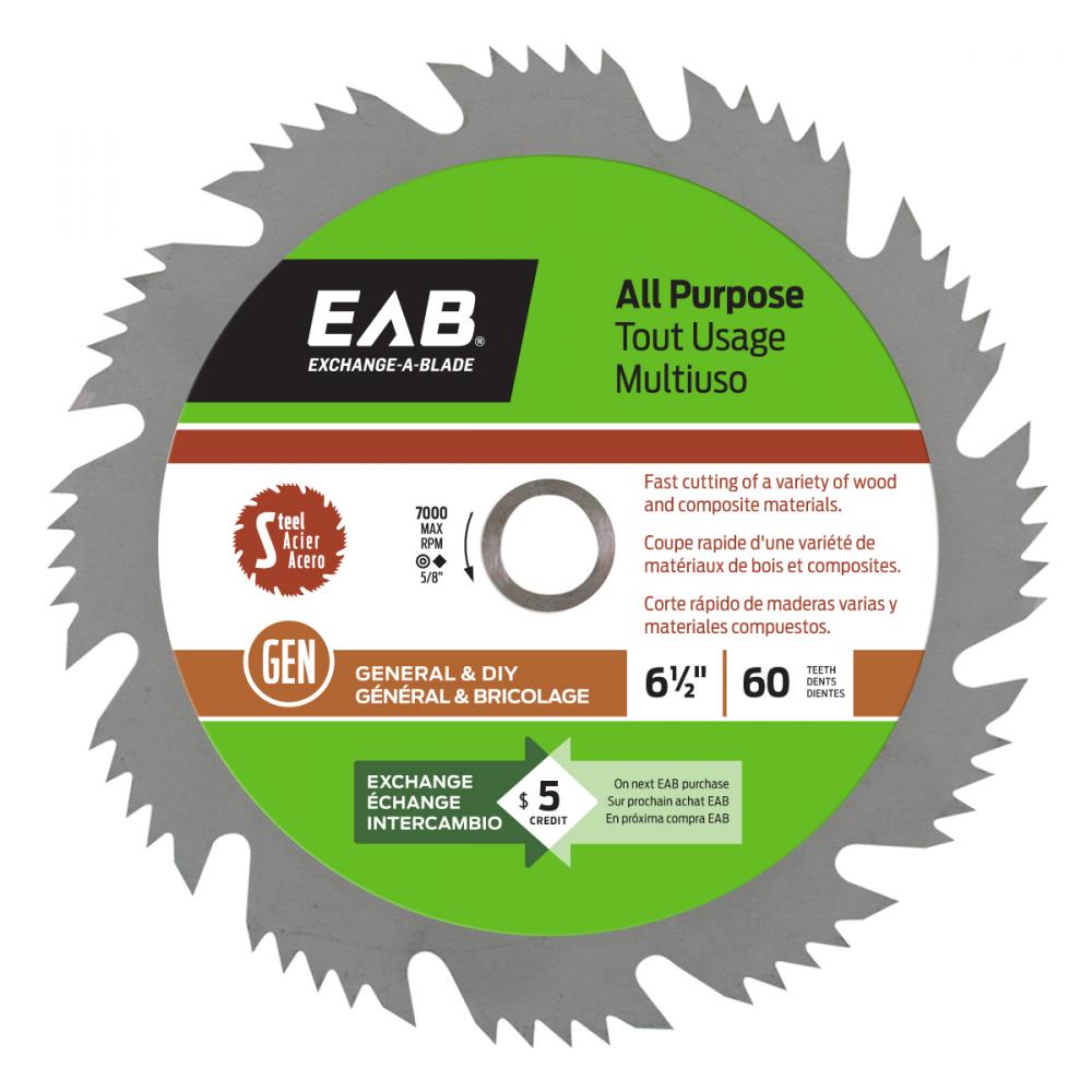 6 1/2&#34; x 60 Teeth All Purpose Saw Blade