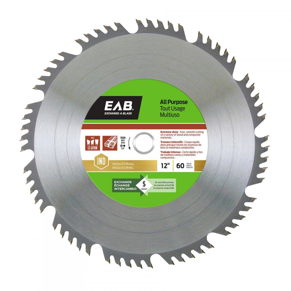 12&#34; x 60 Teeth All Purpose Industrial Saw Blade