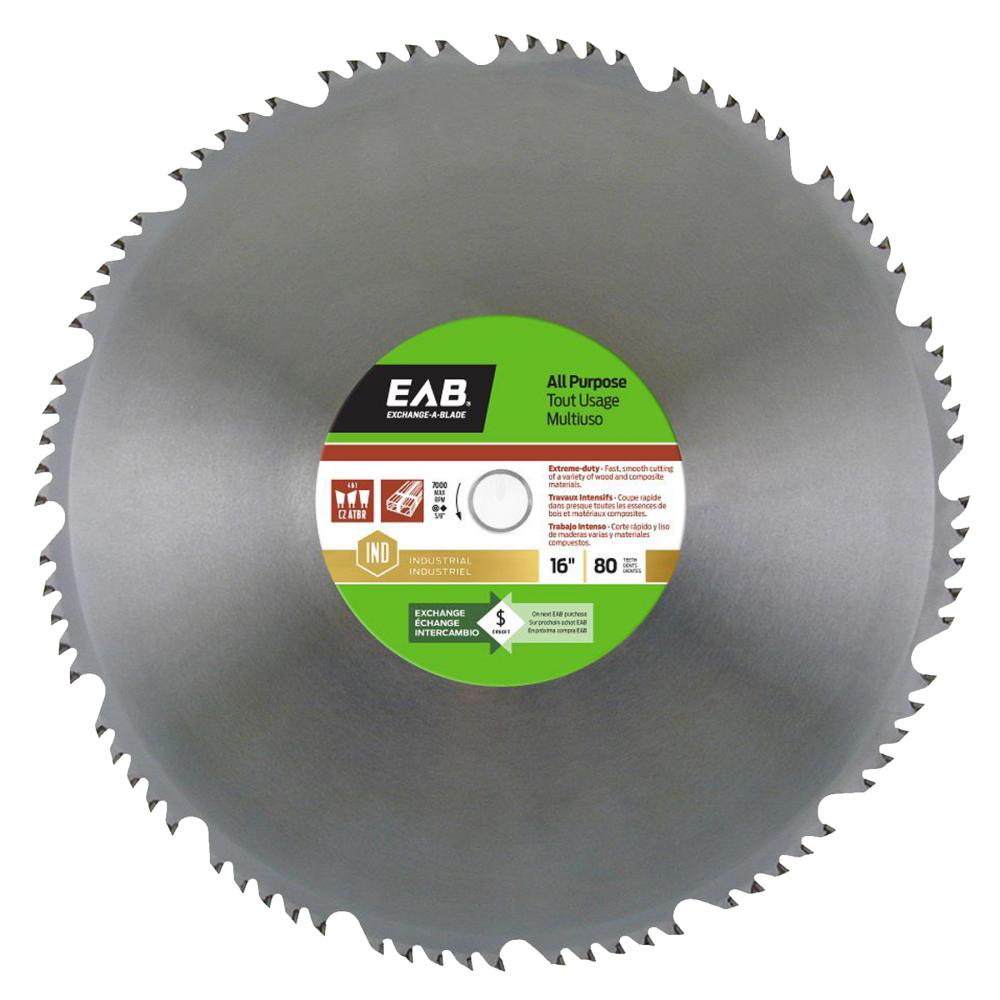 16&#34; x 80 Teeth All Purpose Industrial Saw Blade