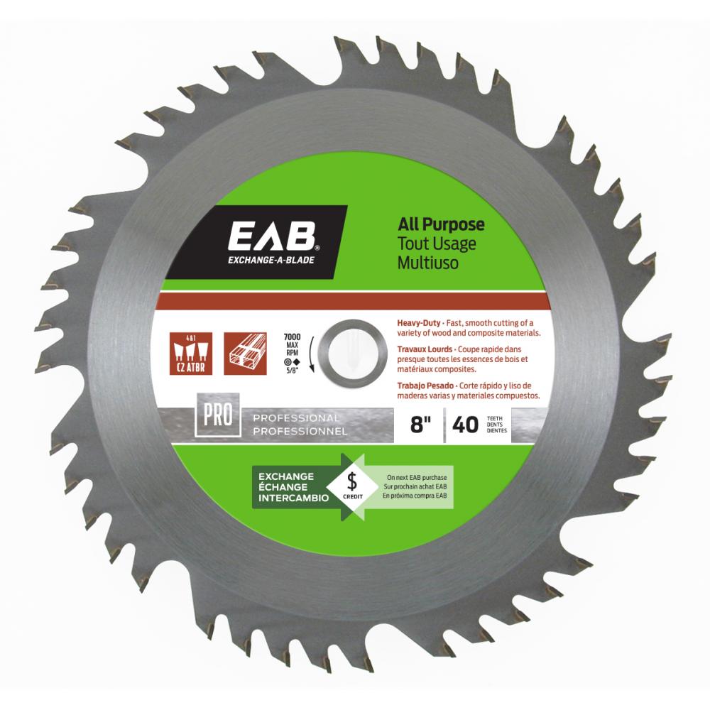 8&#34; x 40 Teeth All Purpose Professional Saw Blade
